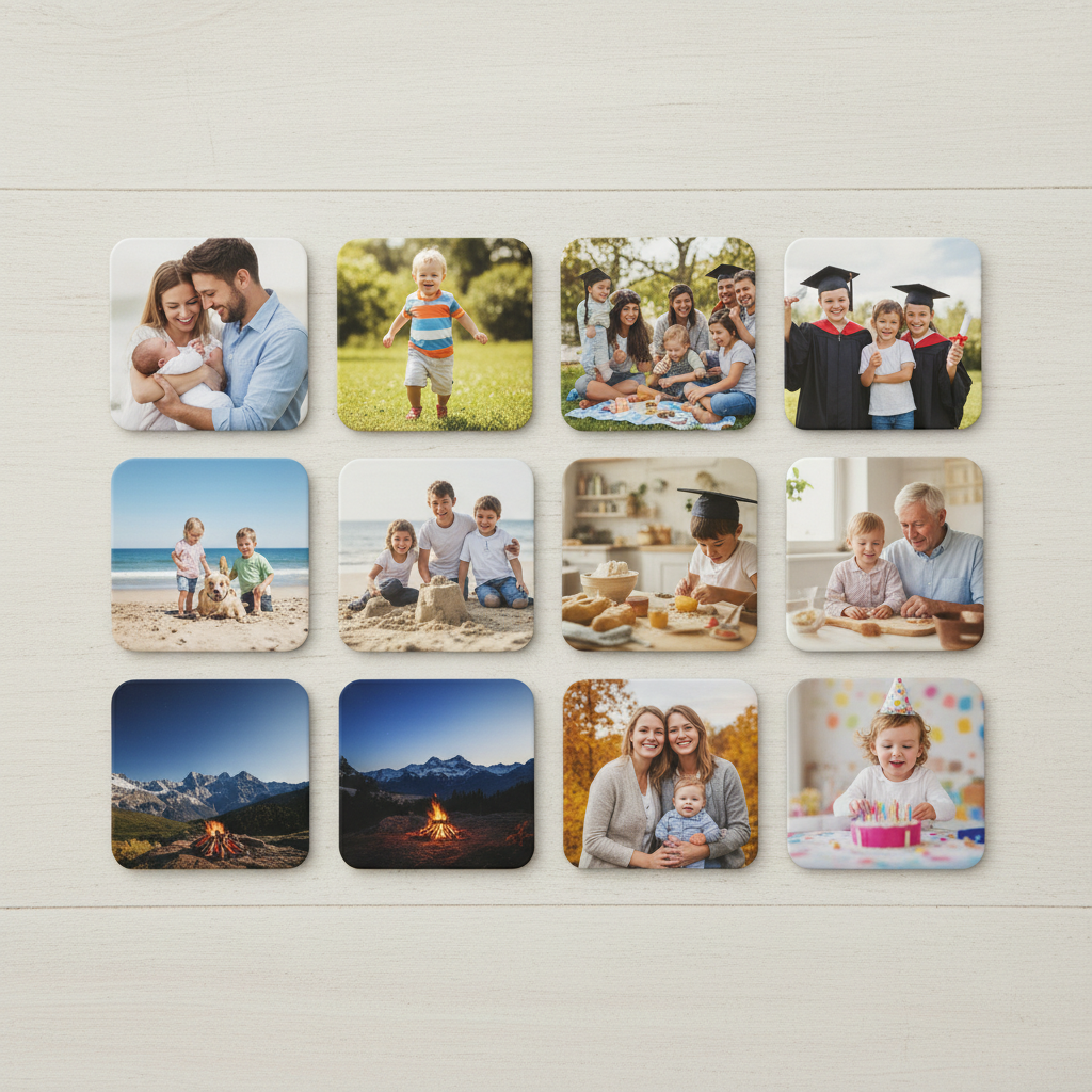 Magnet collection flat lay